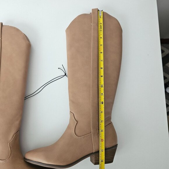 Universal Thread Womens Western Knee High Light Brown Memory Foam Boots Size 7.5 - Picture 5 of 14